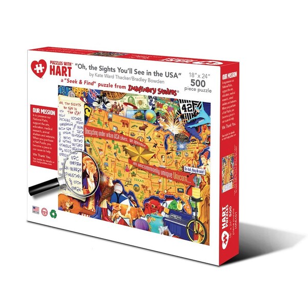 Hart Puzzles Oh, the Sights You'll See in the USA HPA101 Zoro